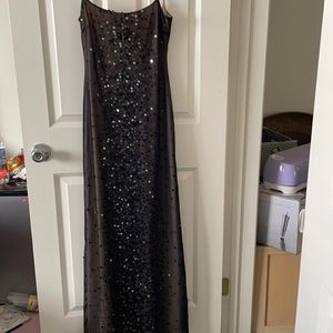 BCBG Maxazaria Black Sequined Evening Dress Sz S